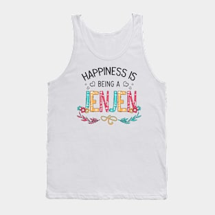 Happiness Is Being A Jenjen Wildflowers Valentines Mothers Day Tank Top